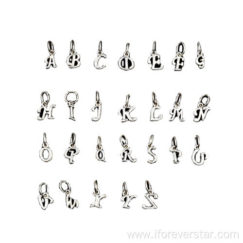 Silver 925 Gold Plated Alphabet Pendants